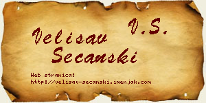 Velisav Sečanski vizit kartica
